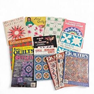 Vintage Quilt Pattern Books and Magazines Bundle of 13